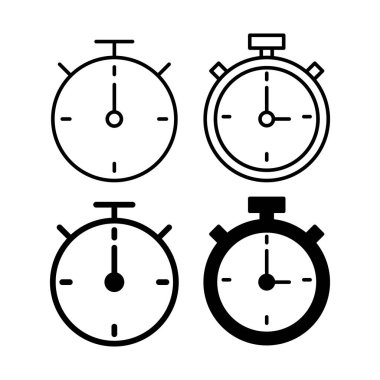 Web ve mobil uygulama için kronometre simgesi vektörü. Zamanlayıcı işareti ve sembol. Geri sayım simgesi. Zaman Dönemi