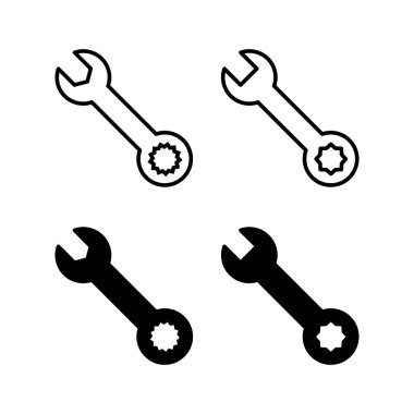 Web ve mobil uygulama için simge vektörünü aç. Tamir ikonu. araç işareti ve sembol