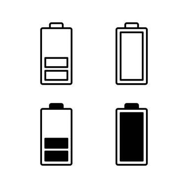 Battery icon vector for web and mobile app. battery charging sign and symbol. battery charge level