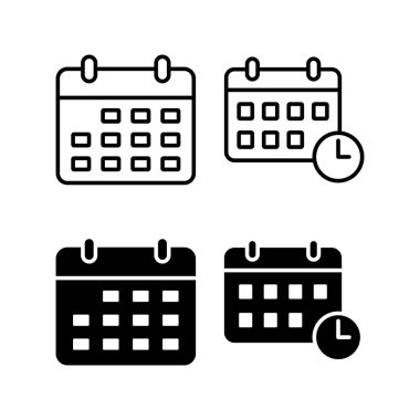 Calendar icon vector for web and mobile app. Calender sign and symbol. Schedule icon symbol