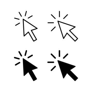 Click icon vector for web and mobile app. pointer arrow sign and symbol. cursor icon