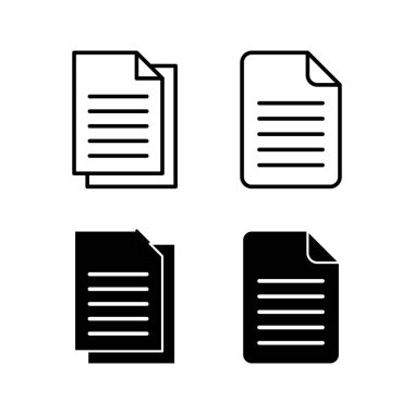 Document icon vector for web and mobile app. Paper sign and symbol. File Icon