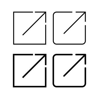 External link icon vector for web and mobile app. link sign and symbol. hyperlink symbol