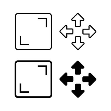 Fullscreen Icon vector for web and mobile app. Expand to full screen sign and symbol. Arrows symbol