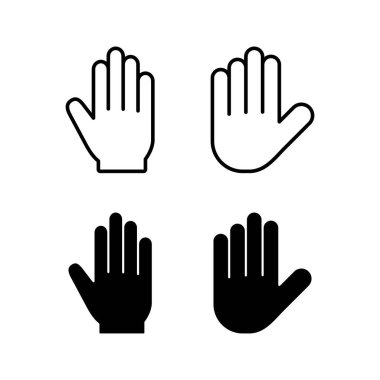 Hand icon vector for web and mobile app. hand sign and symbol. hand gesture