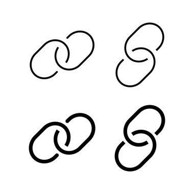 Web ve mobil uygulama için bağlantı simgesi vektörü. Hiper bağlantı zinciri işareti ve sembolü