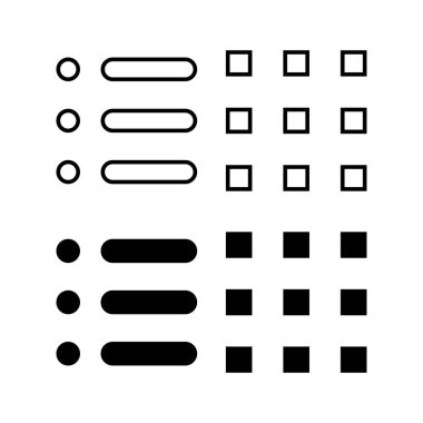 Web ve mobil uygulama için menü simgesi vektörü. Web menü işareti ve sembol. Hamburger menüsü sembolü
