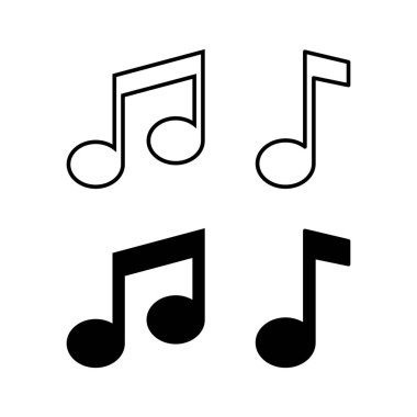 Web ve mobil uygulama için müzik simgesi vektörü. nota işareti ve sembol