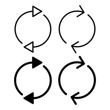 Web ve mobil uygulama için ikon vektörünü tazele. İşareti ve sembolü yeniden yükle. Simgeyi güncelle.