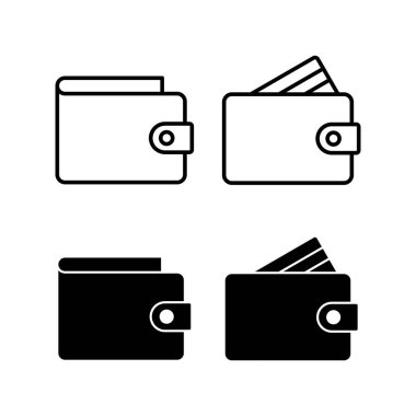 Web ve mobil uygulama için cüzdan simgesi vektörü. cüzdan işareti ve sembol