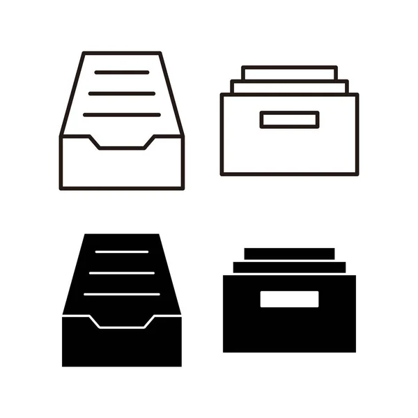 Archivo Carpetas Vector Icono Para Web Aplicación Móvil Documento Vector — Archivo Imágenes Vectoriales