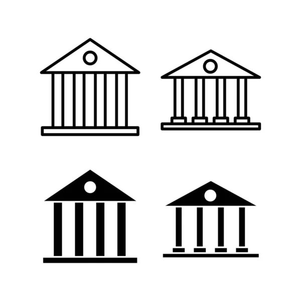 Bank Icon Vector Web Mobile App Bank Sign Symbol Museum — Stock Vector