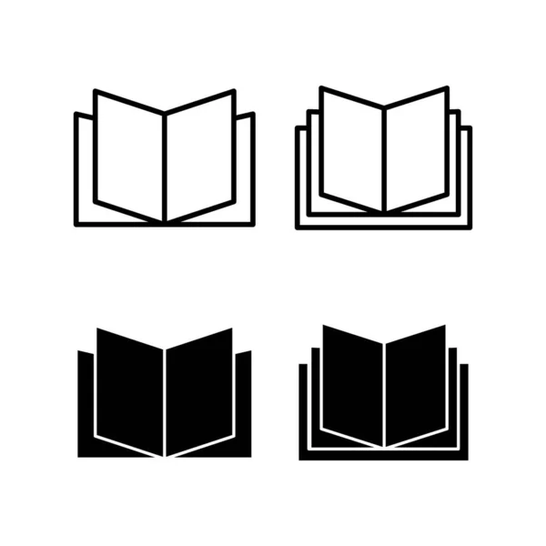 Book Icon Vector Web Mobile App Open Book Sign Symbol — Archivo Imágenes Vectoriales