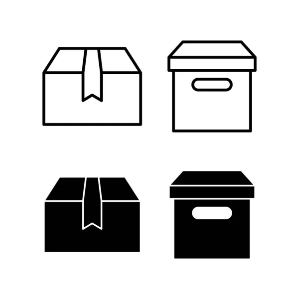 Box Icon Vector Web Mobile App Box Sign Symbol Parcel — Archivo Imágenes Vectoriales