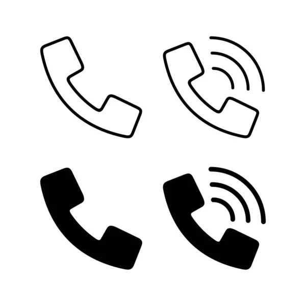 Call Icon Vector Web Mobile App Telephone Sign Symbol Phone — Vettoriale Stock