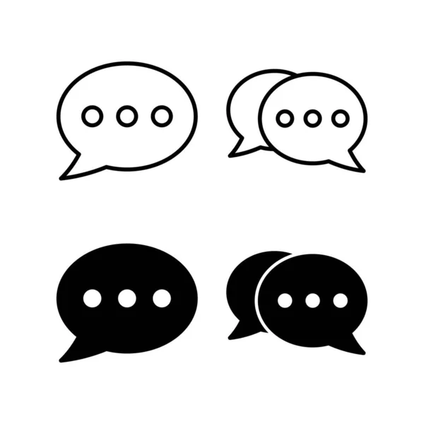 Chat Icon Vector Web Mobile App Speech Bubble Sign Symbol — ストックベクタ