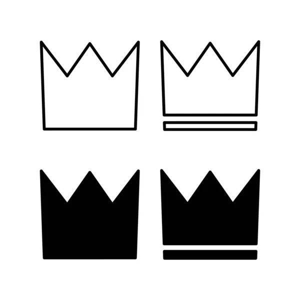 Crown Icon Vector Web Mobile App Crown Sign Symbol — Stockvector