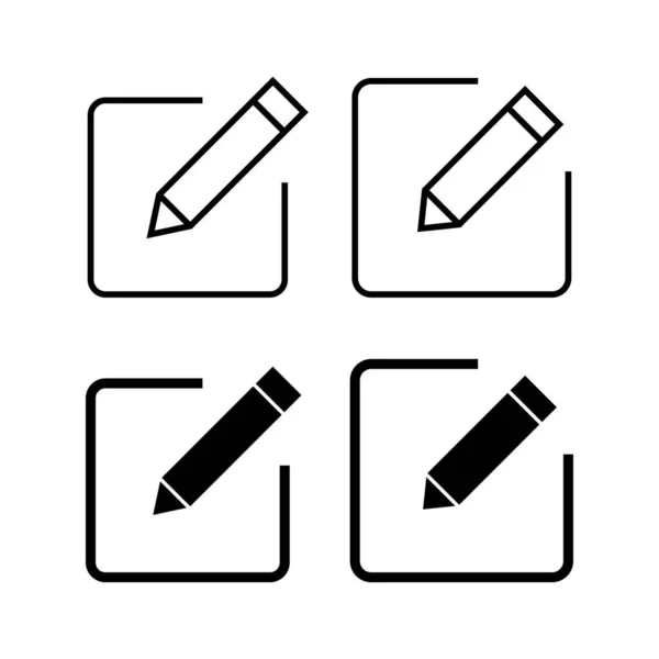 Edit Icon Vector Web Mobile App Edit Document Sign Symbol — 图库矢量图片