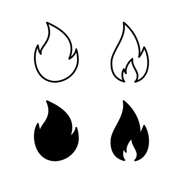 Fire Icon Vector Web Mobile App Fire Sign Symbol — Stok Vektör