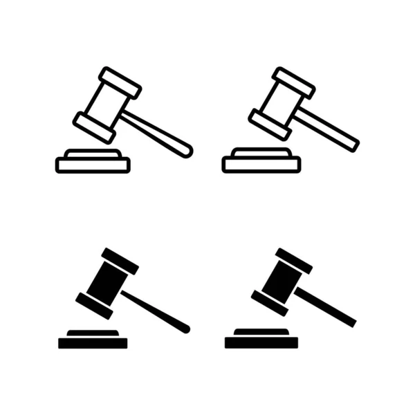Gavel Διάνυσμα Εικονίδιο Για Web Και Mobile App Δικαστής Gavel — Διανυσματικό Αρχείο