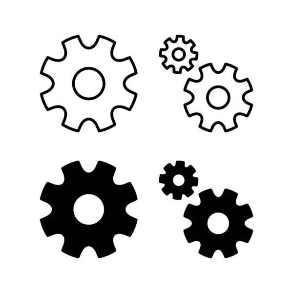 为Web和移动应用程序设置Icon向量 曲柄设置符号和符号 齿轮标志 — 图库矢量图片