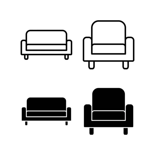 Sofa Icon Vector Web Mobile App Sofa Sign Symbol Furniture — Stock Vector