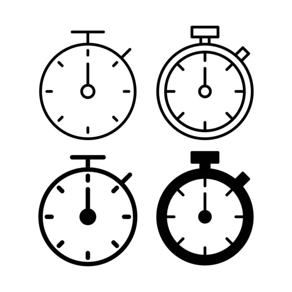 Web Mobil Uygulama Için Kronometre Simgesi Vektörü Zamanlayıcı Işareti Sembol — Stok Vektör