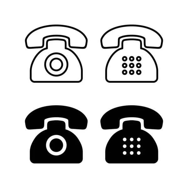 Vecteur Icônes Téléphone Pour Application Web Mobile Signe Symbole Téléphone — Image vectorielle