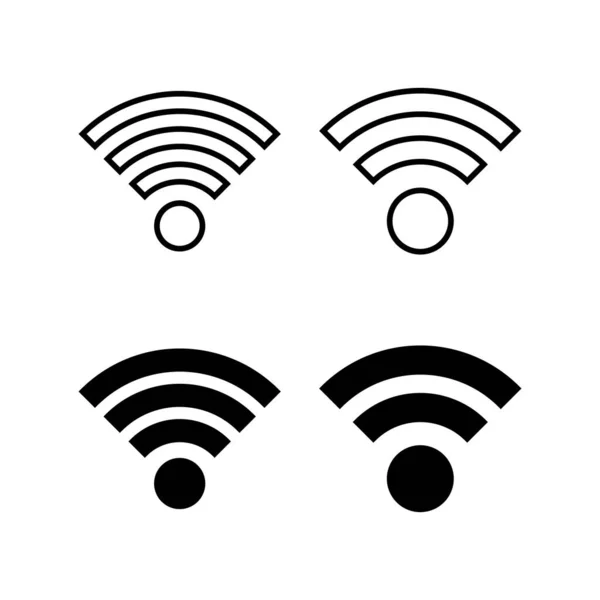 Web和移动应用程序的Wifi图标向量 信号符号和符号 无线图标 — 图库矢量图片