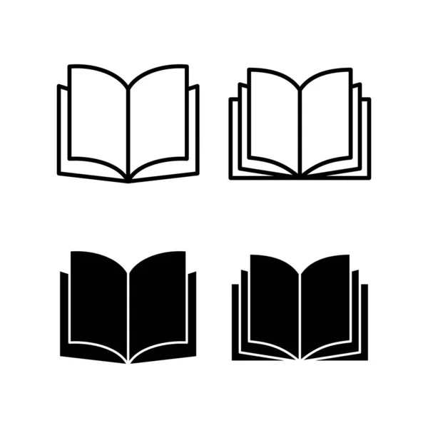 Book Icon Vector Web Mobile App Open Book Sign Symbol — Vector de stock