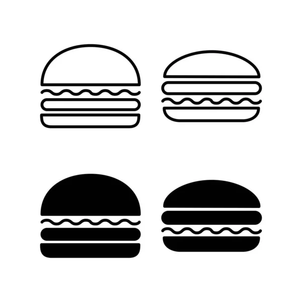 Burger Διάνυσμα Εικονίδιο Για Web Και Mobile App Burger Σημάδι — Διανυσματικό Αρχείο