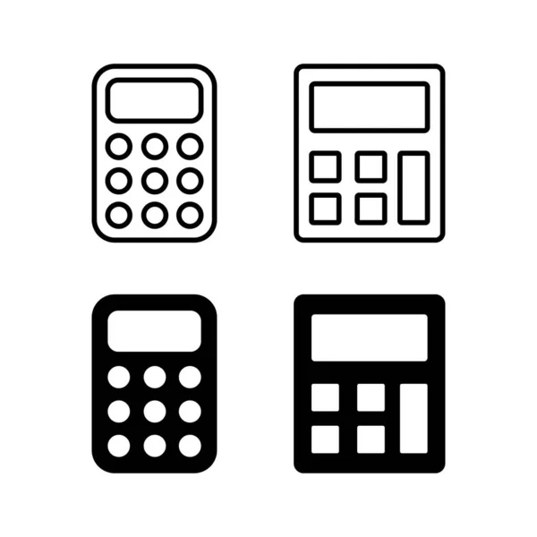 Calculator Icon Vector Web Mobile App Accounting Calculator Sign Symbol — ストックベクタ