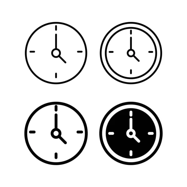 Clock Icon Vector Web Mobile App Time Sign Symbol Watch — 图库矢量图片