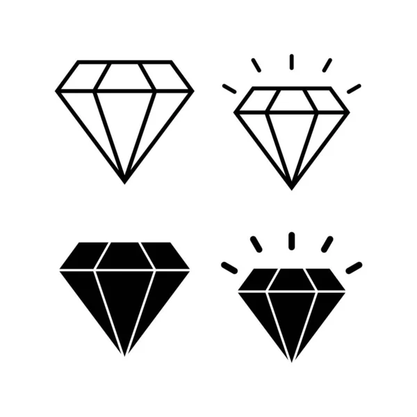 Diamond Icon Vector Web Mobile App Diamond Gems Sign Symbol — Stock Vector