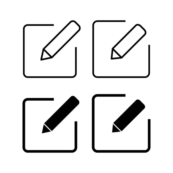 Edit Icon Vector Web Mobile App Edit Document Sign Symbol — Vettoriale Stock