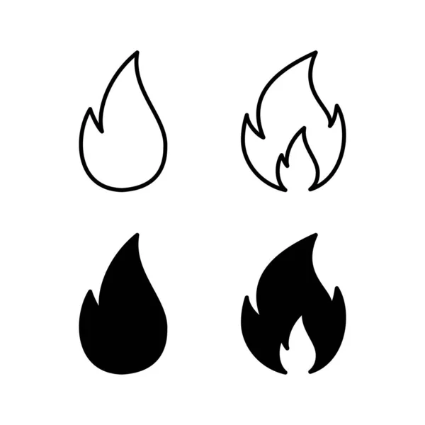 Fire Icon Vector Web Mobile App Fire Sign Symbol — ストックベクタ