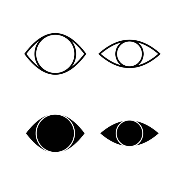 Вектор Піктограм Очей Веб Мобільного Додатку Знак Очей Символ Погляд — стоковий вектор