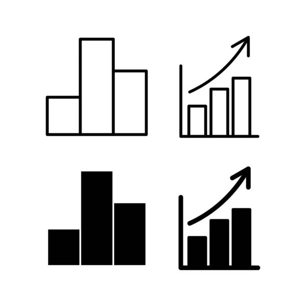 Growing Graph Icon Vector Web Mobile App Chart Sign Symbol – Stock-vektor