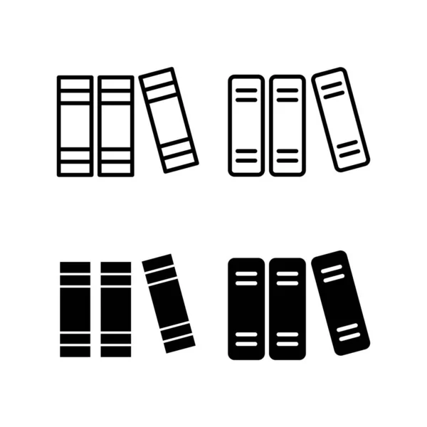Vecteur Icônes Bibliothèque Pour Application Web Mobile Signe Symbole Éducation — Image vectorielle