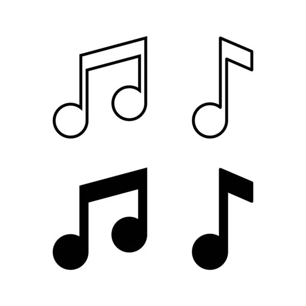 Musik Icon Vektor Für Web Und Mobile App Notenzeichen Und — Stockvektor