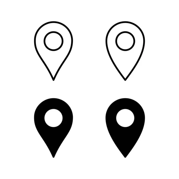 Pin Icon Vector Web Mobile App Location Sign Symbol Destination — Stock Vector