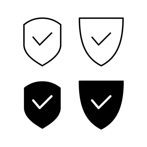 Schild Icon Vektor Für Web Und Mobile App Schutzschilder Versicherungskennzeichen — Stockvektor