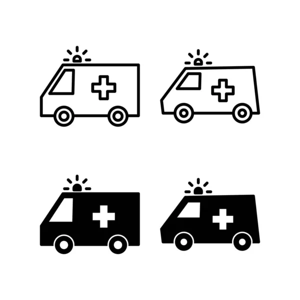 Ambulance Icon Vector Web Mobile App Ambulance Truck Sign Symbol — Vector de stock