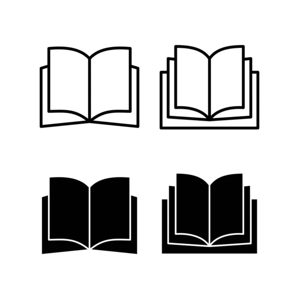 Book Icon Vector Web Mobile App Open Book Sign Symbol — ストックベクタ