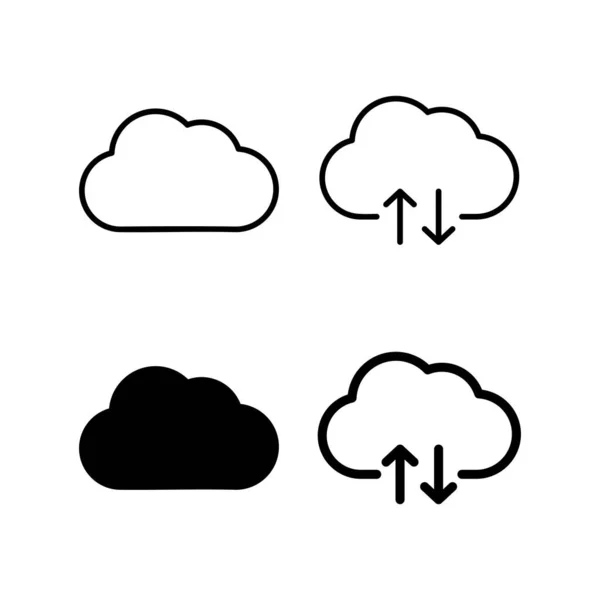 Cloud Icon Vector Web Mobile App Cloud Sign Symbol — Image vectorielle