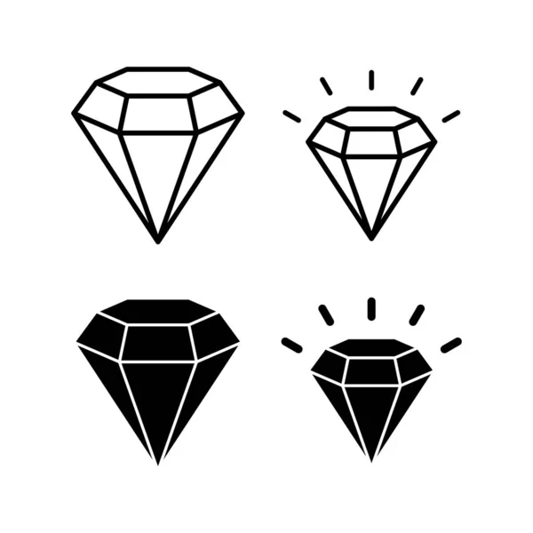 Diamond Icon Vector Web Mobile App Diamond Gems Sign Symbol — Stockvector