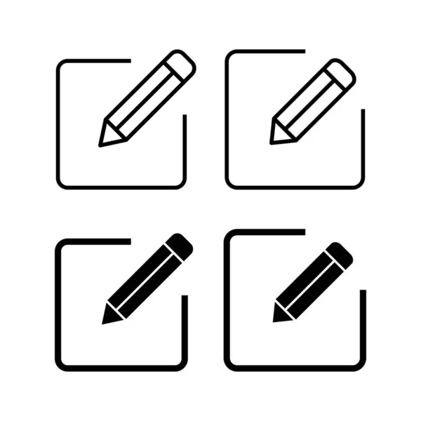Edit Icon Vector Web Mobile App Edit Document Sign Symbol — Vector de stock