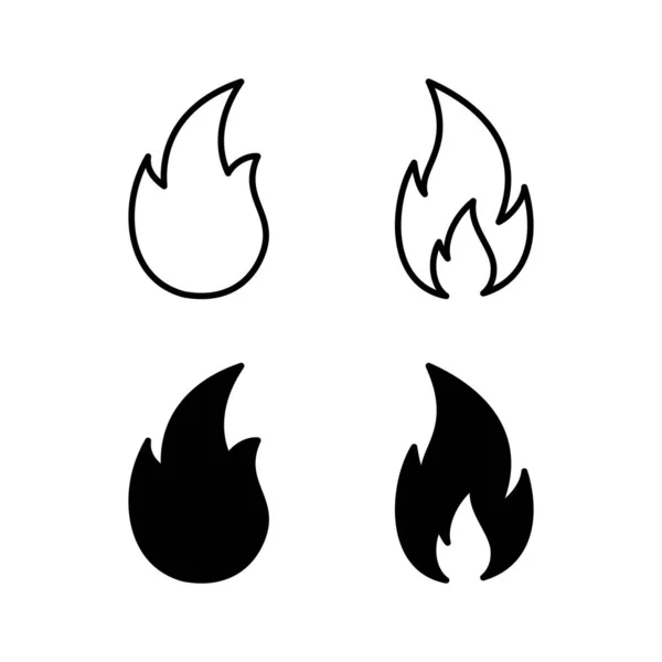 Fire Icon Vector Web Mobile App Fire Sign Symbol — Vector de stock