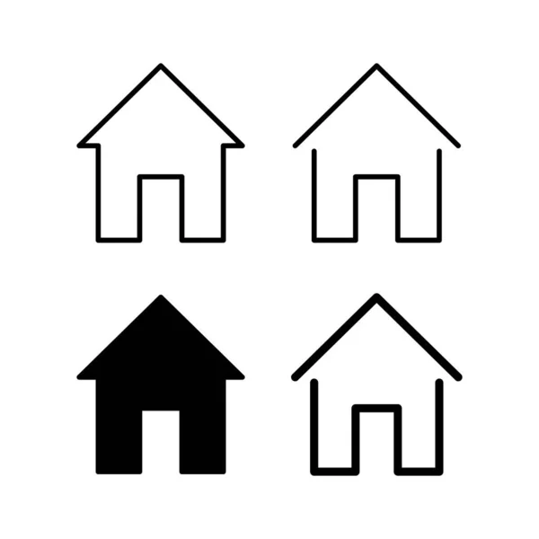 Vettore Icona Della Casa App Web Mobile Home Segno Simbolo — Vettoriale Stock