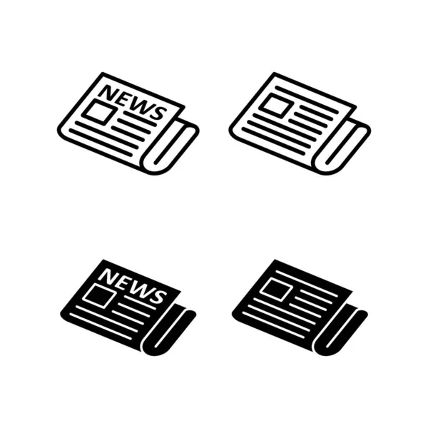 Novinový Ikona Vektor Pro Web Mobilní Aplikace Značka Symbol Novinového — Stockový vektor